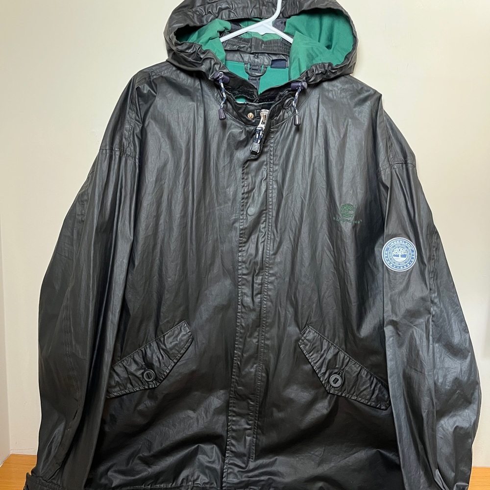 Vintage Timberland Sport Series Coat Jacket Mens Large black green perfect